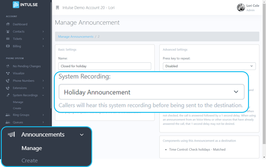 Apply System Recording